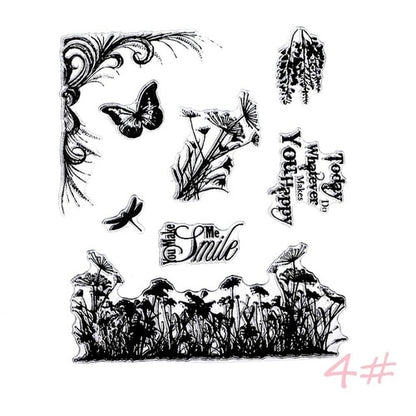 1x DIY Transparent Silicone Clear Rubber Stamp