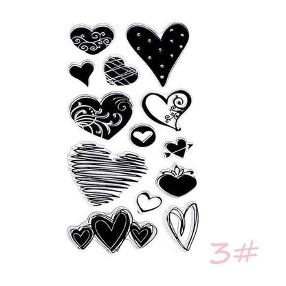 1x DIY Transparent Silicone Clear Rubber Stamp