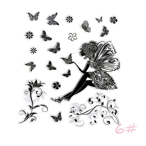 1x DIY Transparent Silicone Clear Rubber Stamp