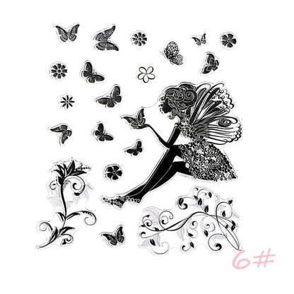 1x DIY Transparent Silicone Clear Rubber Stamp