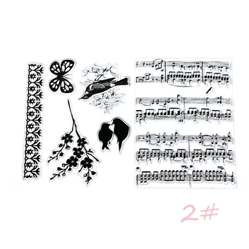 1x DIY Transparent Silicone Clear Rubber Stamp