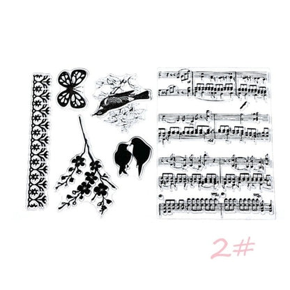 1x DIY Transparent Silicone Clear Rubber Stamp