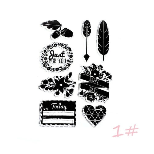 1x DIY Transparent Silicone Clear Rubber Stamp