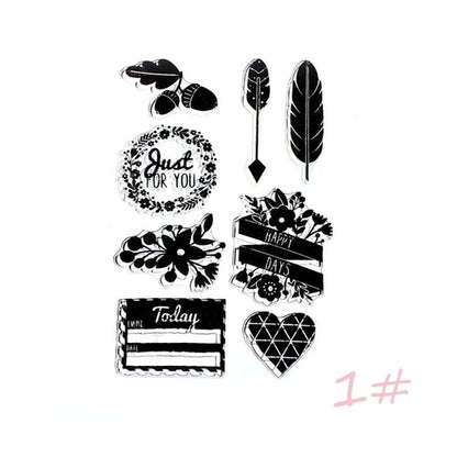 1x DIY Transparent Silicone Clear Rubber Stamp