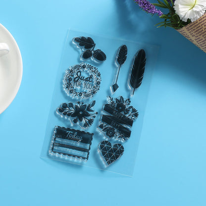 1x DIY Transparent Silicone Clear Rubber Stamp