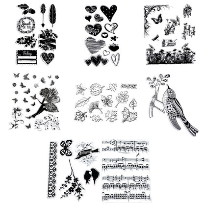 1x DIY Transparent Silicone Clear Rubber Stamp
