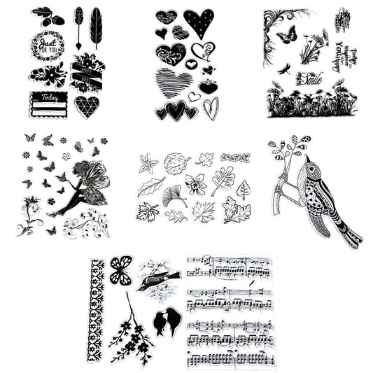 1x DIY Transparent Silicone Clear Rubber Stamp