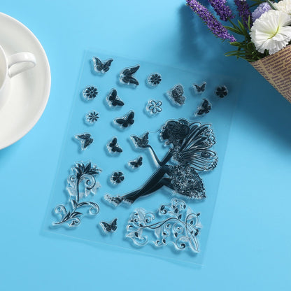 1x DIY Transparent Silicone Clear Rubber Stamp