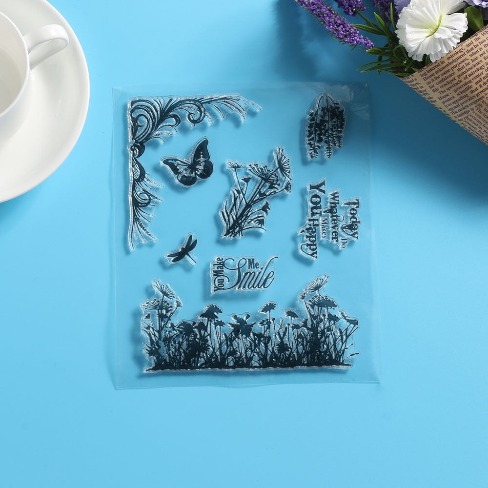 1x DIY Transparent Silicone Clear Rubber Stamp