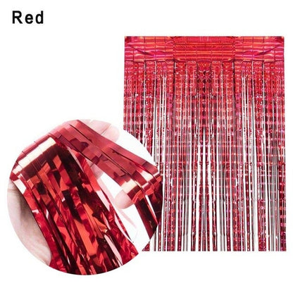2/3M Colorful Rainbow Backdrop Foil Curtains