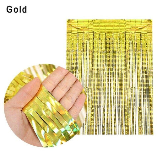 2/3M Colorful Rainbow Backdrop Foil Curtains