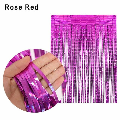 2/3M Colorful Rainbow Backdrop Foil Curtains