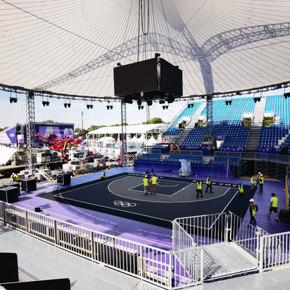 USA Enlio Official 3X3 Basketball Court – FIBA Certified – 30' x 30' – Multi-Sport