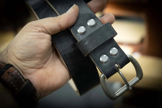 Men's Leather Belt - Black
