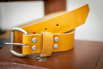 Men's Leather Belt - Saddle Tan