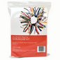 Packaging of an All-American Scrap Pack Scrunchie Kit with red, white, and blue confetti visible through the clear plastic.