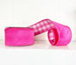 2.5"x 10YD Hot Pink Dupion and Gingham Wired Ribbon
