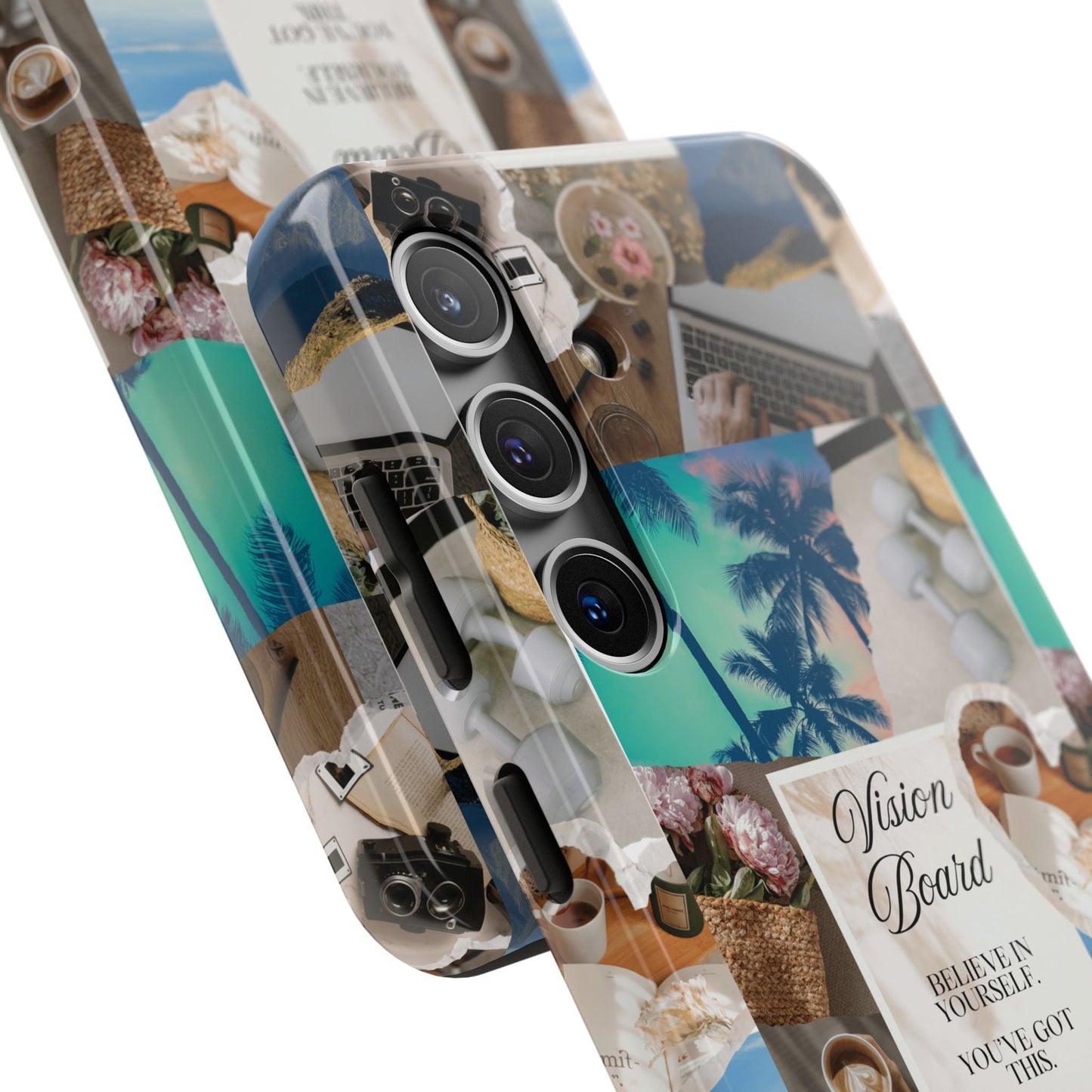 Inspiring Vision Board Phone Case, Motivational Tough Case, Adventurous Gift for Her, Self-Care, Dream Big, Unique Phone Accessory
