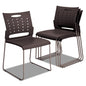 Alera Continental Series Plastic Perforated Back Stack Chair, Supports Up to 275 lb, Charcoal Seat/Back, Gunmetal Base, 4/CT