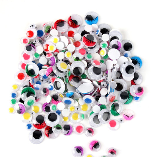 200PCS 5/8/12/15/18mm Multicolor Round Plastic