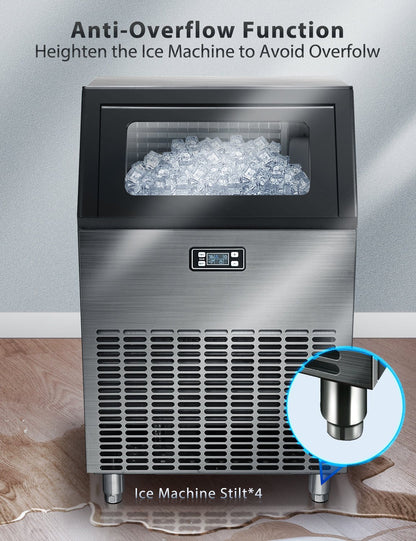 200LBS Freestanding Commercial Ice Maker Z5895