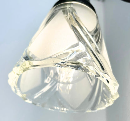 Frost and Clear Crossed Glass Wall Sconce/Pendant Light