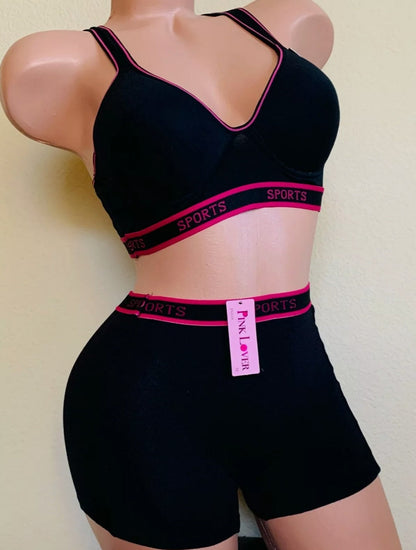 Sexy SPORTS Bras BOYSHORTS set