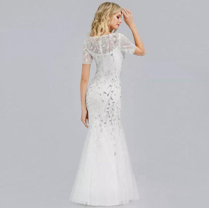 Elegant Ever-pretty tulle evening wedding party dress