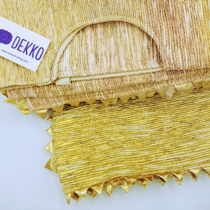Shiny Gold Upcycled Sari Tree Skirt