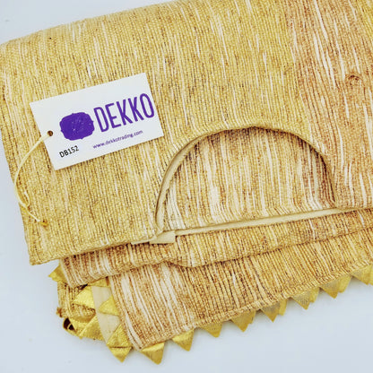 Shiny Gold Upcycled Sari Tree Skirt
