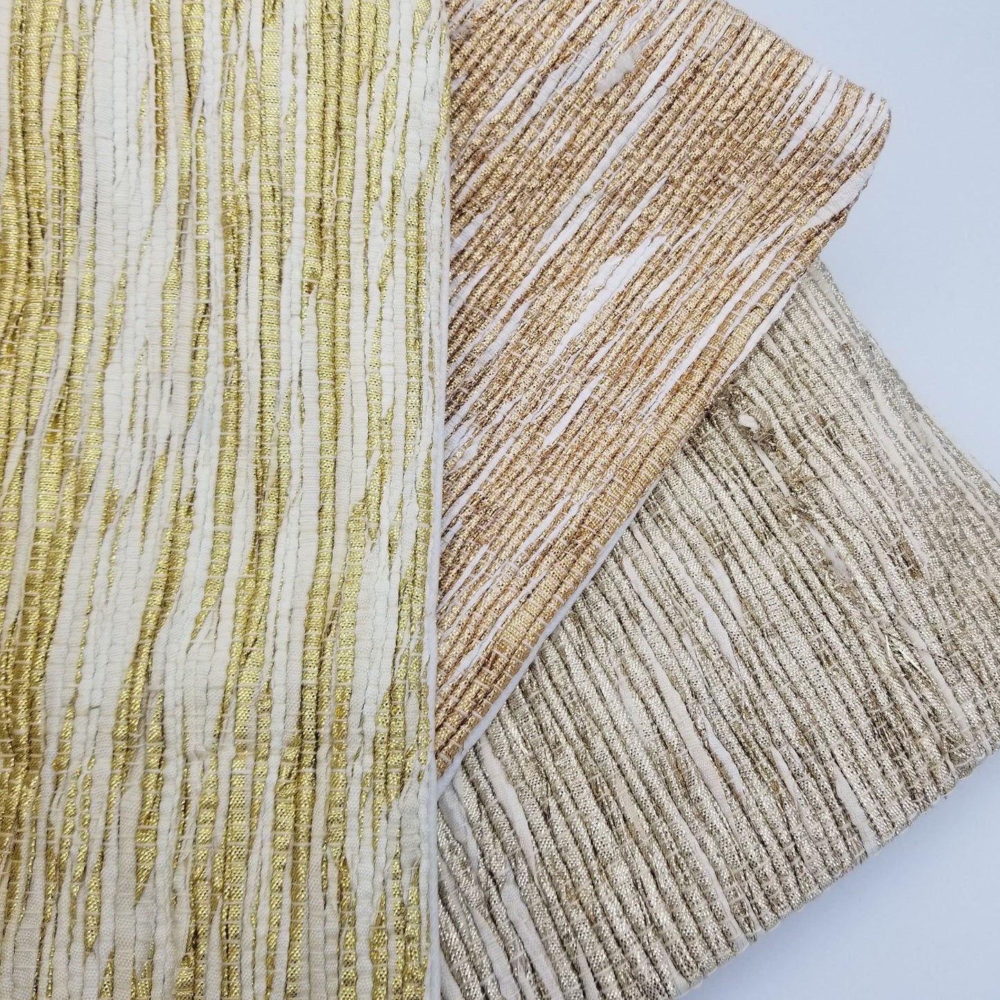 Shiny Gold Upcycled Sari Tree Skirt with Canvas