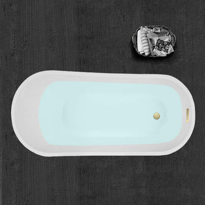 WOODBRIDGE 67" Acrylic Freestanding Bathtub Contemporary Soaking Tub