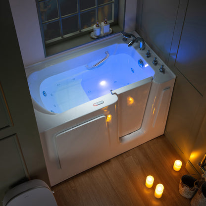 WOODBRIDGE 54 in. x 30 in. Right Hand Walk-In Air & Whirlpool Jets Hot Tub