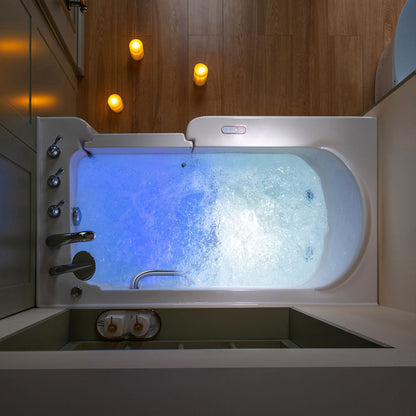WOODBRIDGE 54 in. x 30 in. Right Hand Walk-In Air & Whirlpool Jets Hot Tub