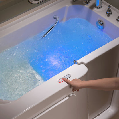 WOODBRIDGE 54 in. x 30 in. Right Hand Walk-In Air & Whirlpool Jets Hot Tub