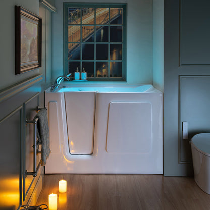 WOODBRIDGE 54 in. x 30 in. Left Hand Walk-In Air & Whirlpool Jets Hot Tub