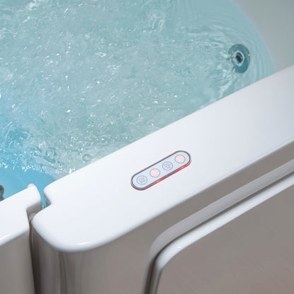 WOODBRIDGE 54 in. x 30 in. Left Hand Walk-In Air & Whirlpool Jets Hot Tub