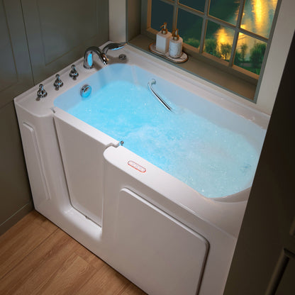 WOODBRIDGE 54 in. x 30 in. Left Hand Walk-In Air & Whirlpool Jets Hot Tub