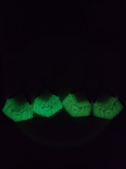 Macrame Fringe Earrings - Glow in the Dark