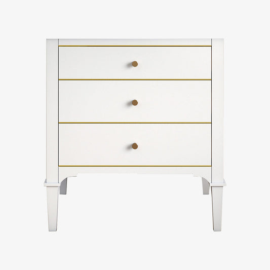WOODBRIDGE 24"x22"x33" Solid Wood Bath Vanities Cabinet with Two Drawers in White and Polished Gold Hardware, Roma-2421-White