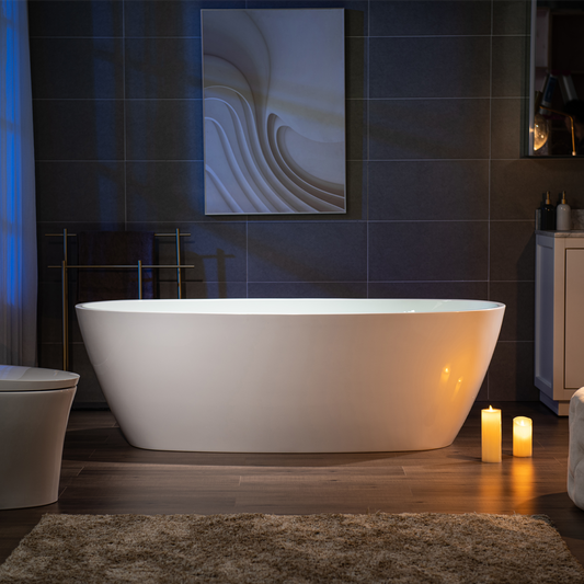 WOODBRIDGE 71" Acrylic Freestanding Bathtub Contemporary Soaking Tub