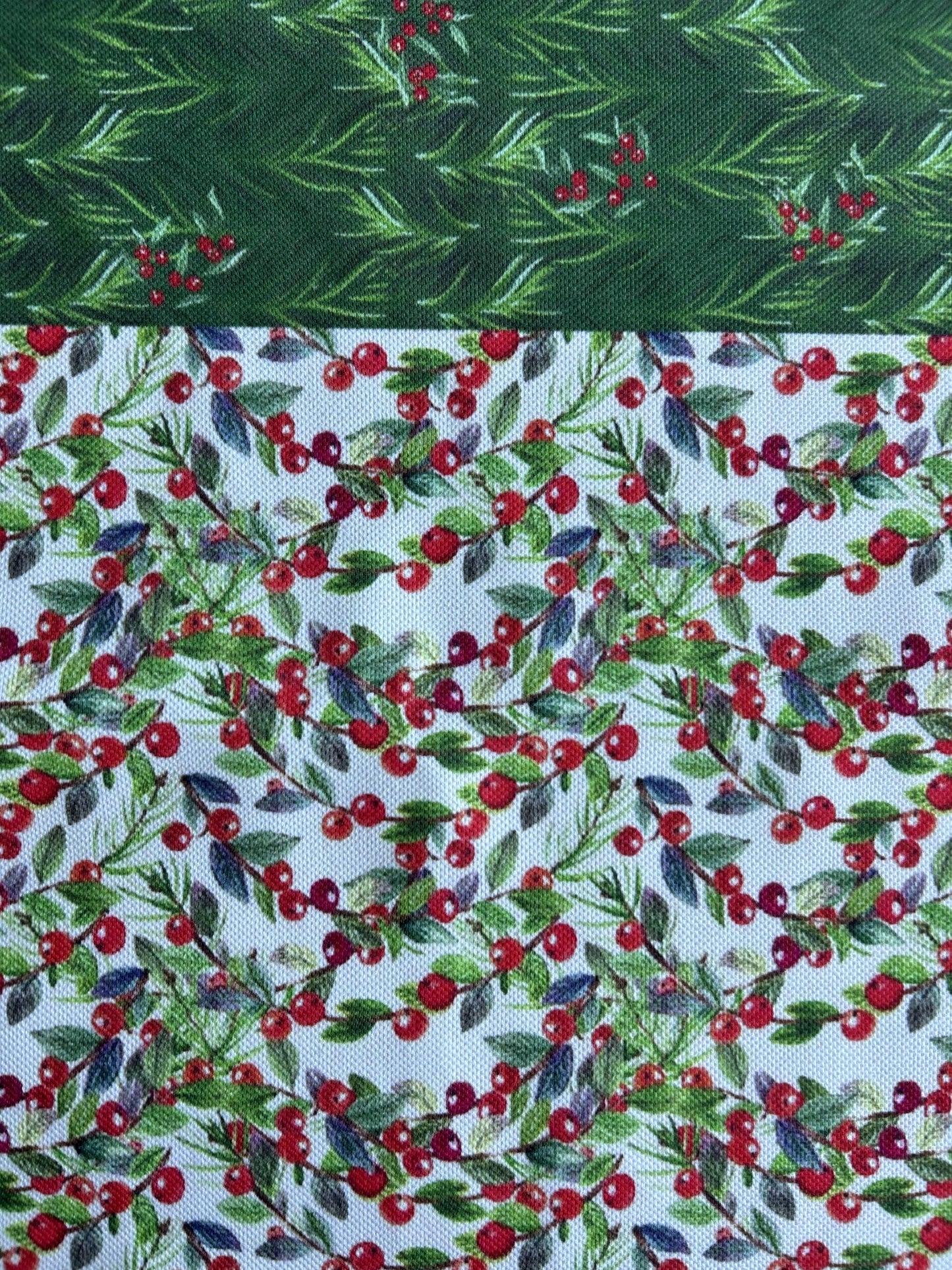 Holiday Runner Holly Berry and Greenery