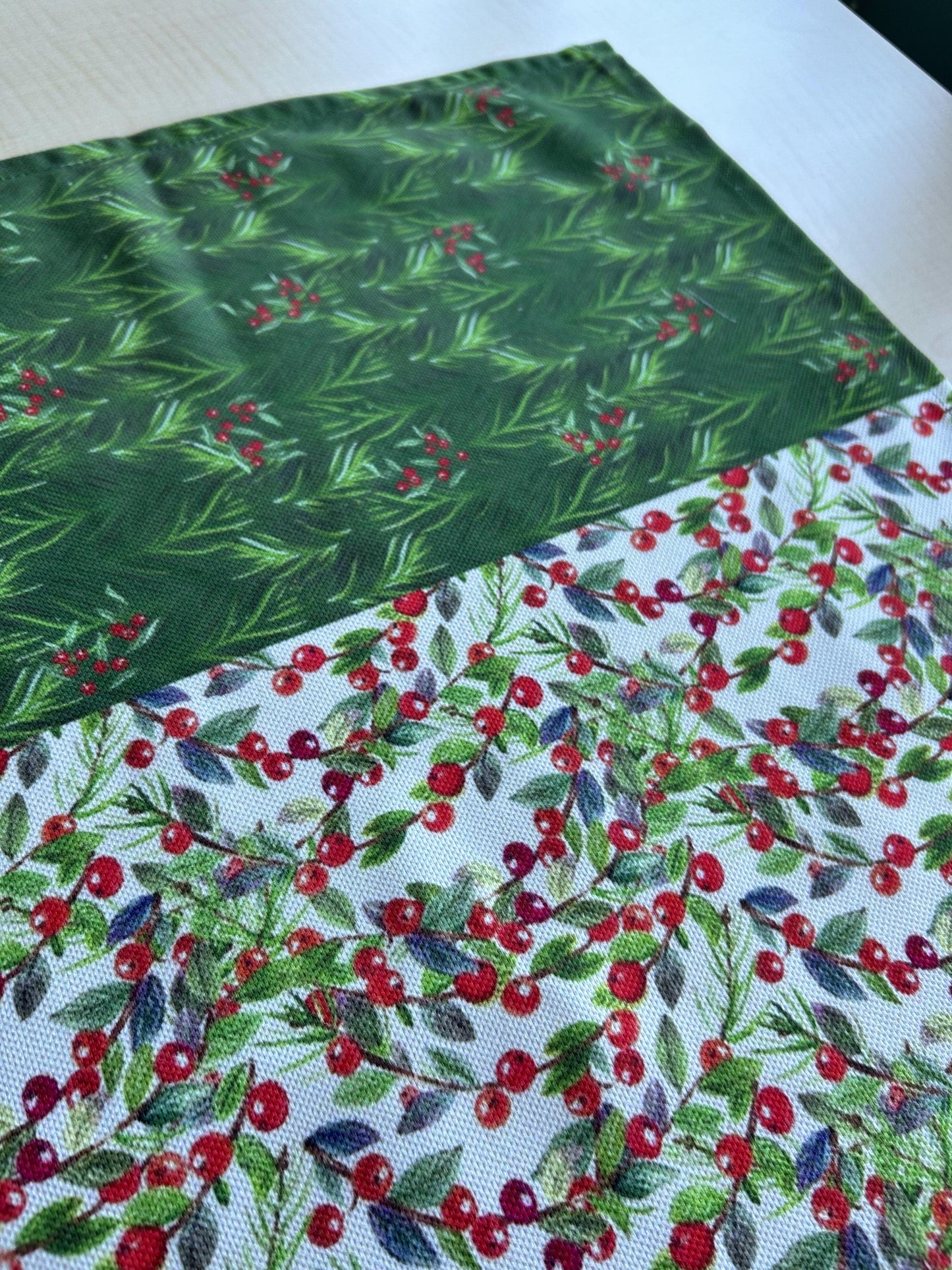 Holiday Runner Holly Berry and Greenery
