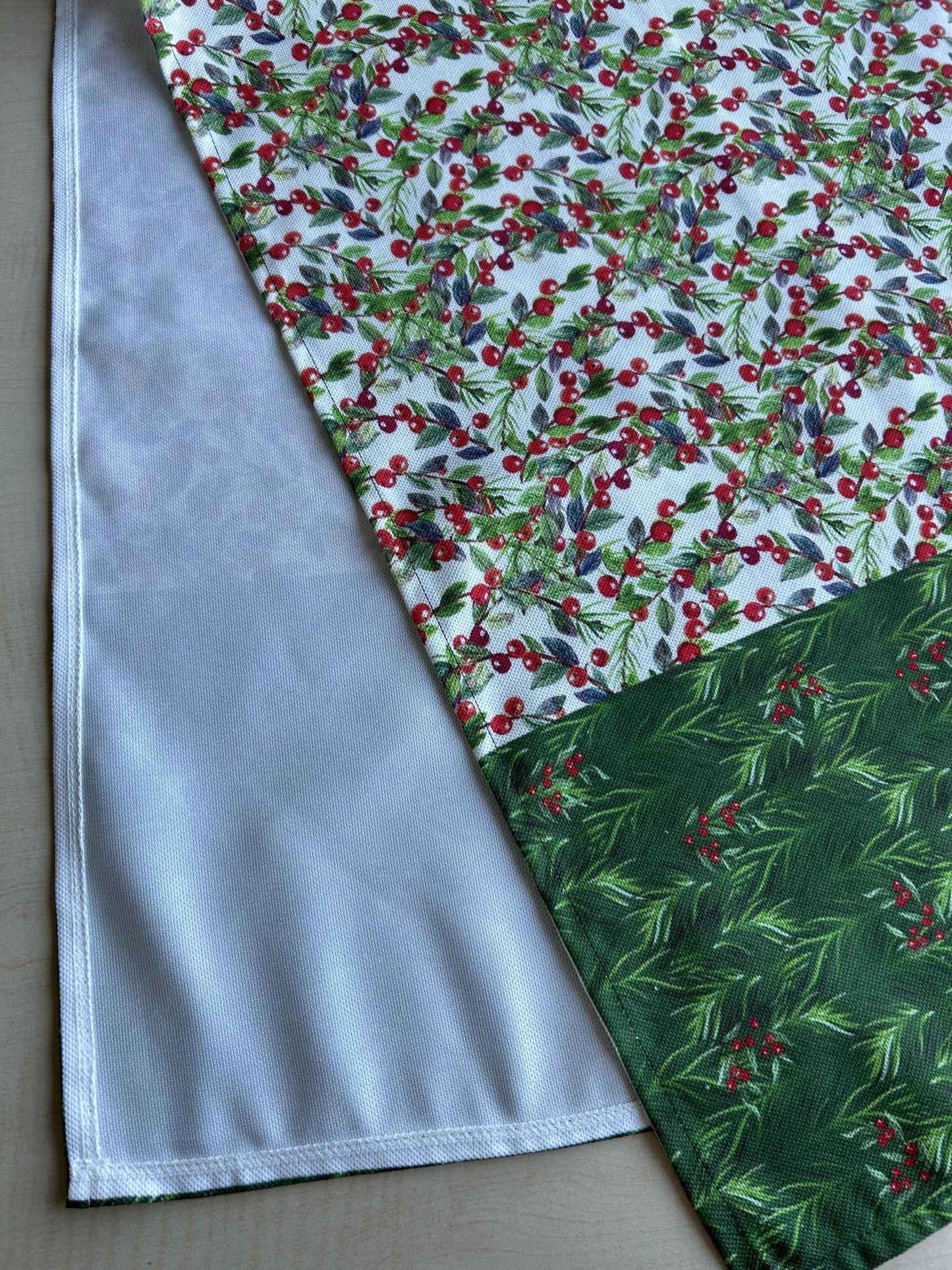 Holiday Runner Holly Berry and Greenery