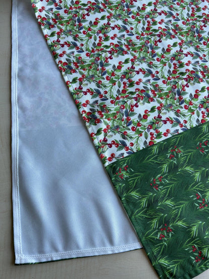 Holiday Runner Holly Berry and Greenery