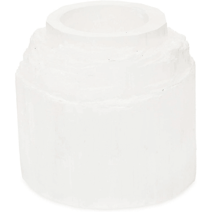 Selenite Crystal Tea Light Holder For Healing And Chakra Balance