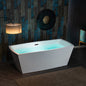 WOODBRIDGE 67" Acrylic Freestanding Double Ended Contemporary Soaking Tub