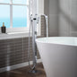 WOODBRIDGE F0040BN Contemporary Single Handle Floor Mount Freestanding Tub Filler Faucet with Hand shower