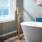 WOODBRIDGE F0040BN Contemporary Single Handle Floor Mount Freestanding Tub Filler Faucet with Hand shower
