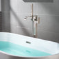 WOODBRIDGE F0040BN Contemporary Single Handle Floor Mount Freestanding Tub Filler Faucet with Hand shower